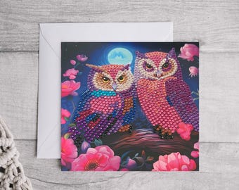 Owls in diamond painting