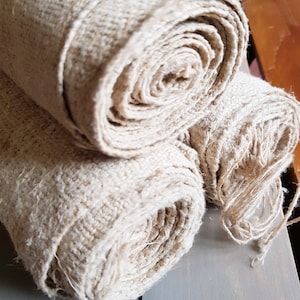 Rare Vintage Wild Nepali Hemp Fabric.  Handwoven on a backstrap loom. Softer than hessian, stronger than linen...