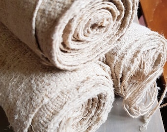 Rare Vintage Wild Nepali Hemp Fabric.  Handwoven on a backstrap loom. Softer than hessian, stronger than linen...