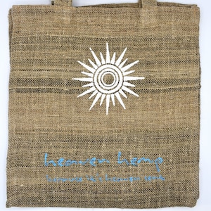 Bajura Hemp Tote Bag, Handprinted (sun)
