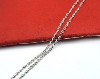Handmade 925 Sterling Silver Chain - Bar & Chain 19''