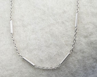 Handmade 925 Sterling Silver Chain - Chain & Bar 17''
