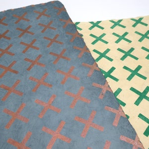 Lokta Paper Handmade in the Himalayas. Tree Free & Sustainable Uses Wrapping/Book binding/Decoupage 60GSM Crosses image 2