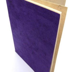 Handbound Lokta Notebook. Tree-Free Paper . 5'' x 7'' 64 pages Purple