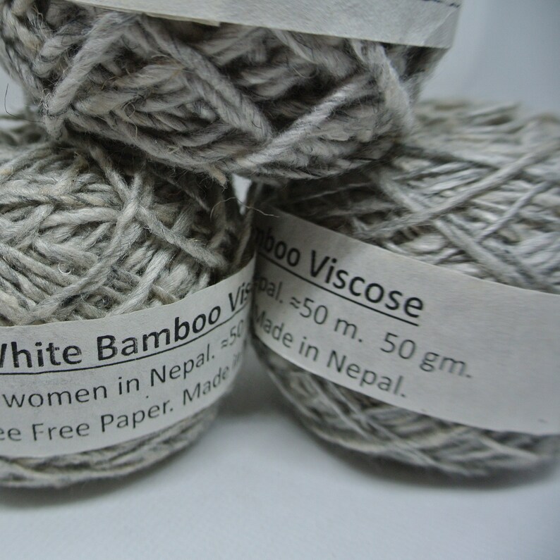 Bamboo Viscose Yarn Hand Spun in Nepal. 50m/50 Grams. Etsy UK