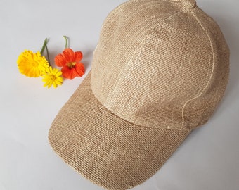 Linen & Cotton Cap . Linen Hat . Small Baseball cap. Unisex Cap . Handmade Cap .