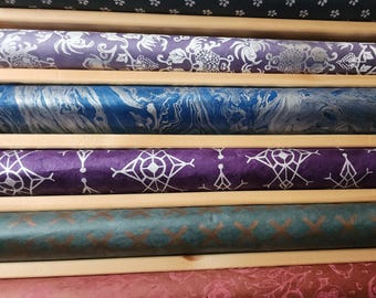 Handmade Lokta Paper Bundle: Silk Screen Print, Mixed Designs (75x50cm Sheets