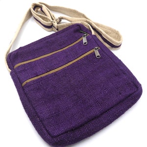 Wild Nepali Hemp 'Tenzing' Crossbody Bag (Purple)