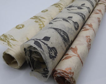 Hemp Tissue Paper. Handmade in Nepal. *Wildflower* *Eco Friendly Packaging/Crafts Alternative*  75cm x 50cm