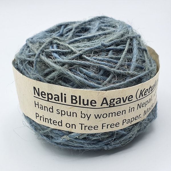 Wild Agave Handspun Yarn Made in Nepal. Thick, strong yarn.