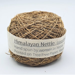 Fil d'ortie géante de l'Himalaya, filé à la main au Népal, lot de trois.