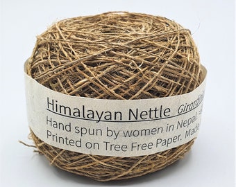 Giant Himalayan Nettle Yarn, Handspun in Nepal, pack of three.