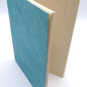 Handbound Lokta Notebook. Tree-Free Paper . 5'' x 7'' 64 pages Blue