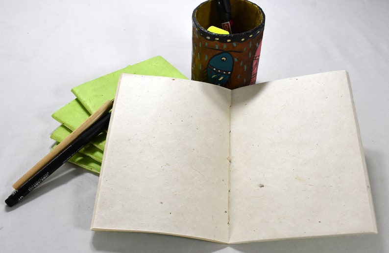 Handbound Lokta Notebook. Tree-Free Paper . 5'' x 7'' 64 pages image 4