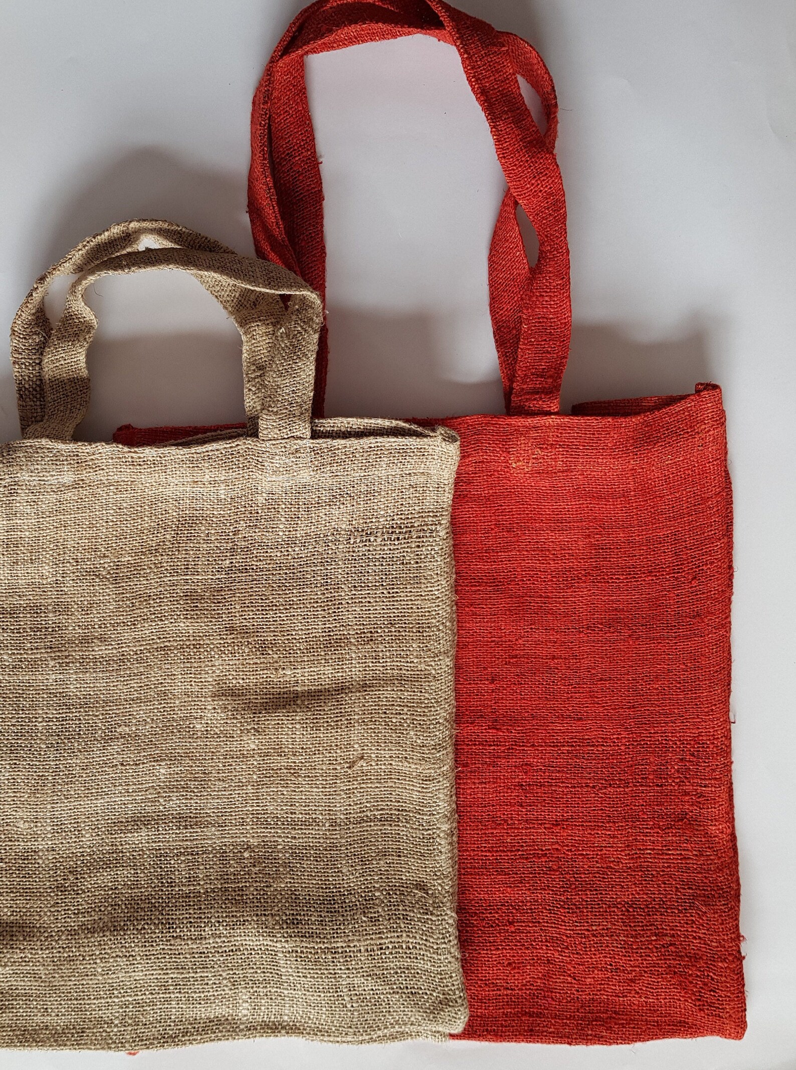 Hemp Shopper/ Hemp Tote Bag / Hemp Bag Red with long or short Etsy