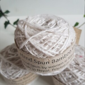 White Bamboo Yarn - set of three