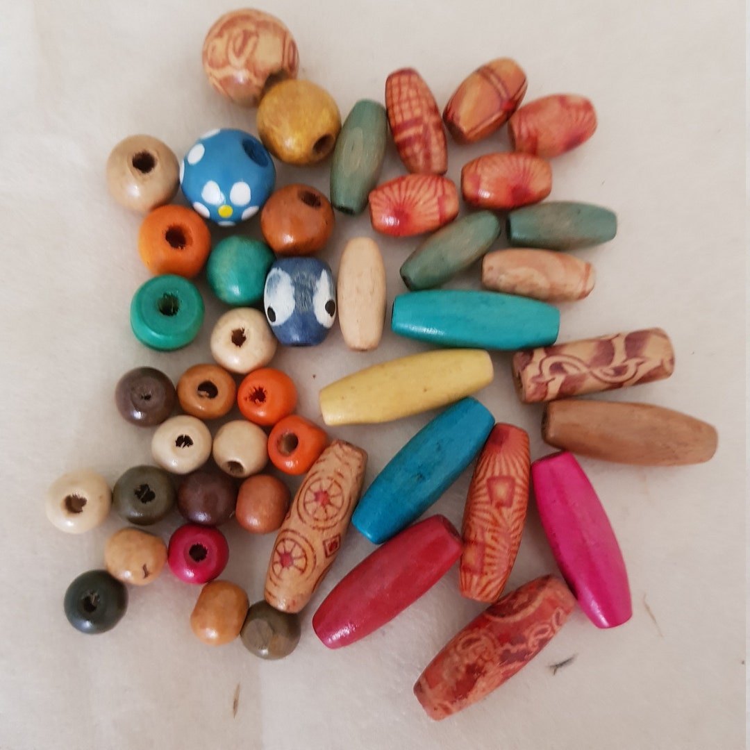 Assorted Wooden Beads Pack of 10 or 15. Toggle Beads Large & Etsy UK