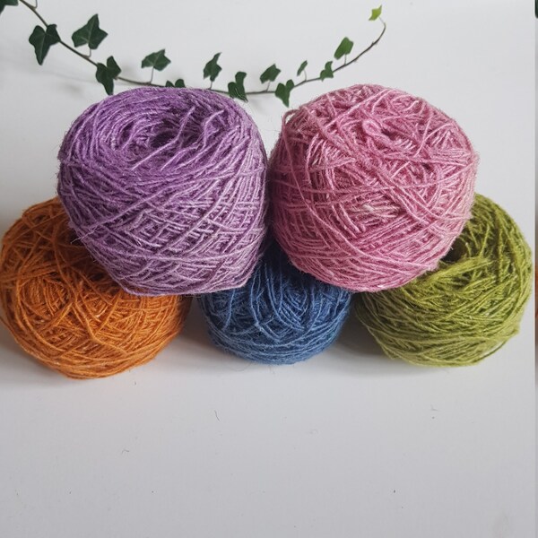 Hemp and Cotton Yarn; Pink