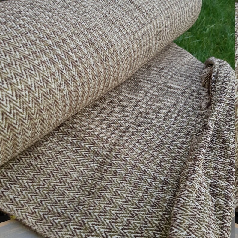 Himalayan Nettle/New Zealand Wool Fabric. Herringbone weave. Etsy