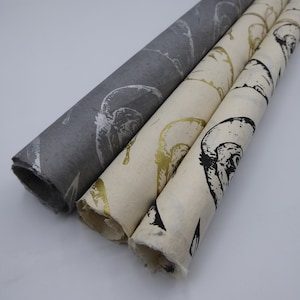 Carta Lokta realizzata a mano in Himalaya. Senza alberi e usi sostenibili; Confezione/Decorativa/Rilegatura di libri/Decoupage 80GSM (mele e pere)