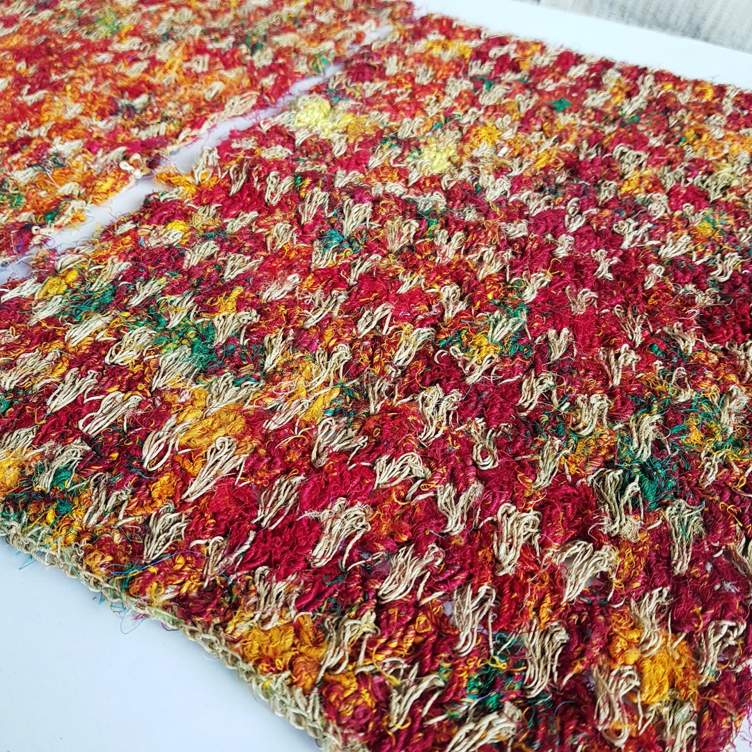 Wild Hemp & Recycled Silk Crochet Placemat Etsy UK