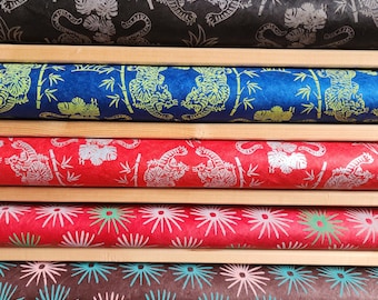 Vintage Lokta Paper Bundle: 5 Large Sheets, Bold Nature.