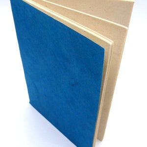 Handbound Lokta Notebook. Tree-Free Paper . 5'' x 7'' 64 pages Marina Blue