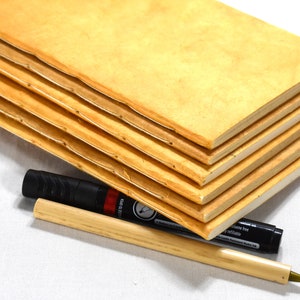 Handbound Lokta Notebook. Tree-Free Paper . 5'' x 7'' 64 pages Walnut