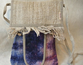 100% Wild Hemp Shoulder Bag, Dip dyed