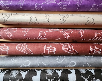 Lokta Paper Bundle - 6 Large Sheets 75 x50cm -  Gift Wrap Collection