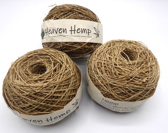Natural Wild Nepali Hemp Twine - pack of three