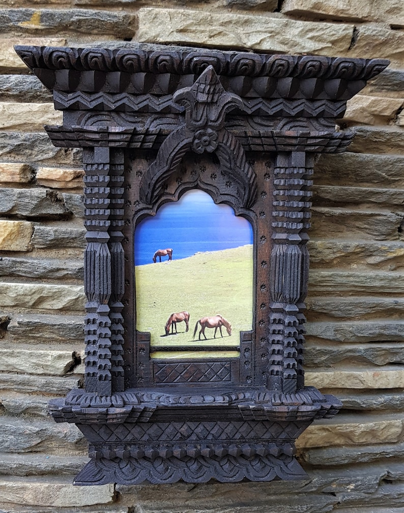 Traditional Nepali Window Picture Frame Hand Carved in Nepal Etsy UK