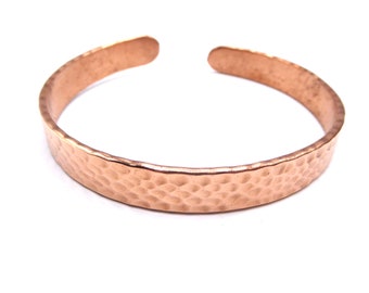 Handmade Pure Copper Bracelet/Cuff. Hammered.