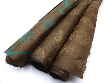 Lokta Paper Handmade in the Himalayas. Tree Free & Sustainable - Uses; Decorative/Book binding/Decoupage/Art 60-80GSM *Pine Cones*