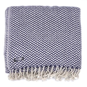 Cashmere blanket, Chevrons; Black and White, with tassles. Handmade in Nepal.