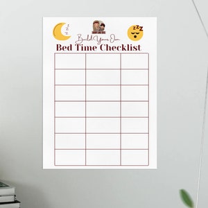 Bedtime Checklist.pdf Kids Morning / Bedtime Routine Charts, Cute Printable Checklist ...