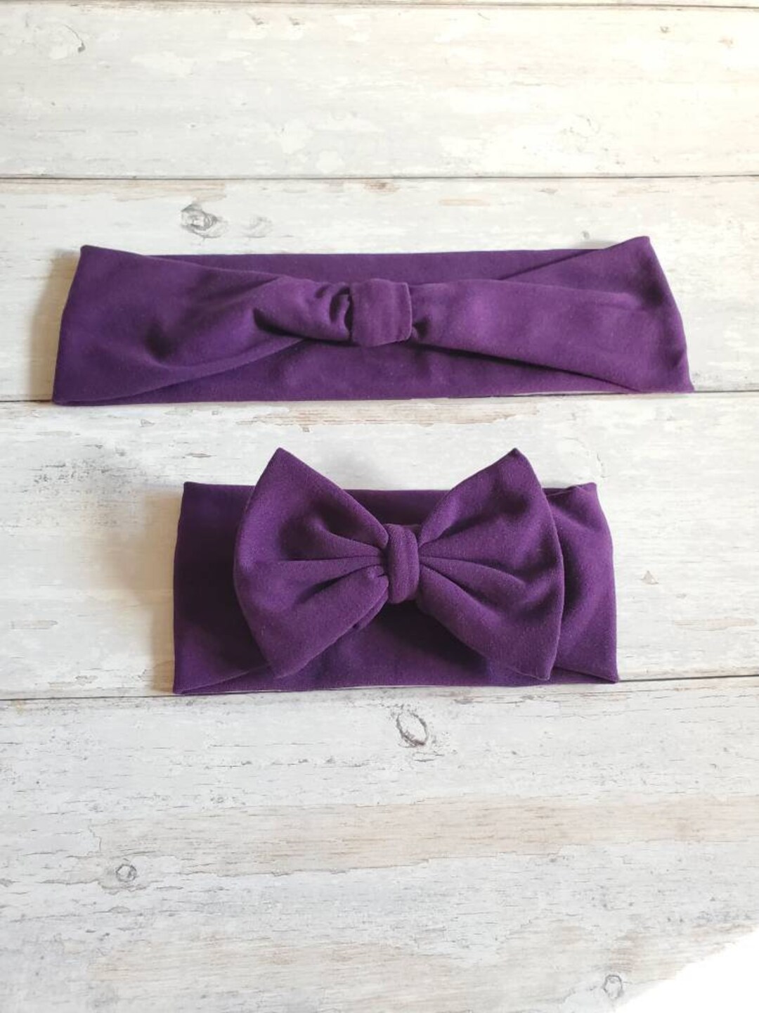 Eggplant Mommy and Me Headband Set Etsy UK