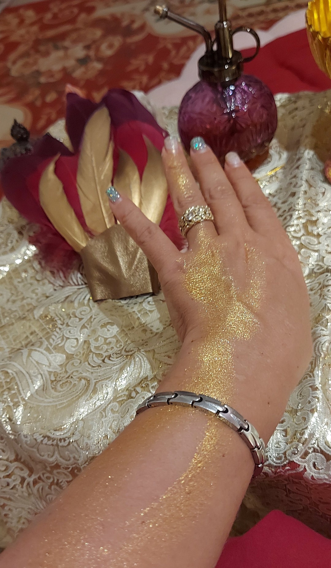 FESTIVAL GOLD Body Glam 1 JAR Body Shimmer Gold Mica Body Glimmer