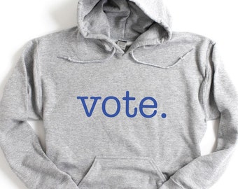 Vote Democrat Hoodie, Vote Blue Hooded Sweatshirt, Blue Wave Apparel for Men or Women, Save Democray, Liberal Leftist Political Gift