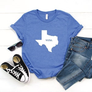 Texas Vote Blau T-Shirt | Texas Demokrat Unisex Shirt | Drehen Sie Texas Blue Graphic Tee | Texas Wahl-T-Shirt | Politisches Kleidungsgeschenk