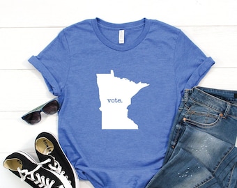 Minnesota Vote Blue T-Shirt | Minnesota Democrat Unisex Shirt | Vote Blue Graphic Tee | Election Day T-Shirt | Voter Registration Shirt