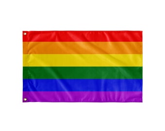 Gay Pride Flag | Rainbow Stripes 3' x 5' Wall Hanging | LGBTQ Pride Festival Gift | Housewarming Gift for Gay Lesbian Transgender Queer