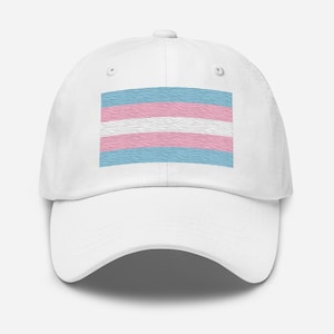 Transgender Pride Flag Hat, Trans Pride Embroidered Baseball Cap, Trans Rights Are Human Rights, Protect Trans Kids Gifts for Men or Women