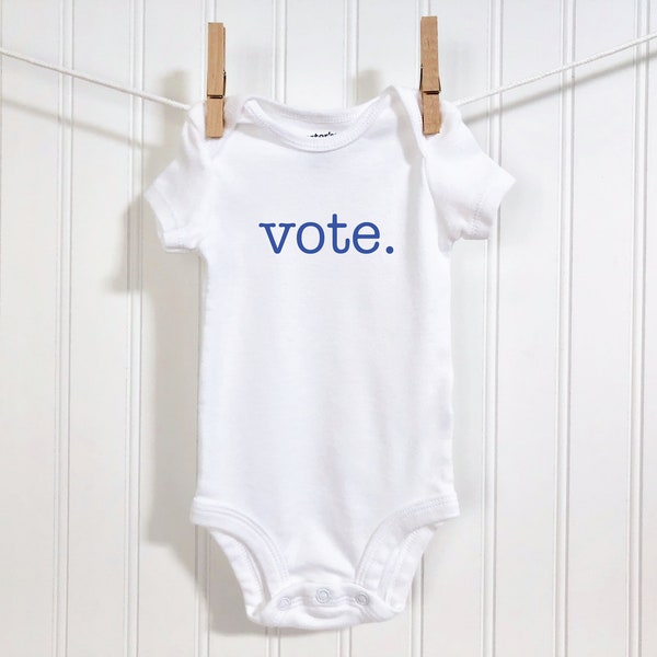 Vote Democrat Baby Bodysuit | Election Piece Infant Outfit | Voter Registration Baby Clothes | Blue Wave Baby Shower Gift