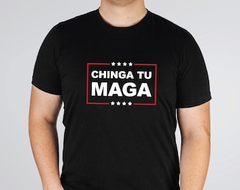 Koszulka Chinga Tu MAGA, Koszulka „Jesteś w kulcie”, „Pieprzyć cię MAGA”, „Czerwony kapelusz to znak bestii”, „Nienawiść nigdy nie uczyniła żadnego narodu wielkim towarem”