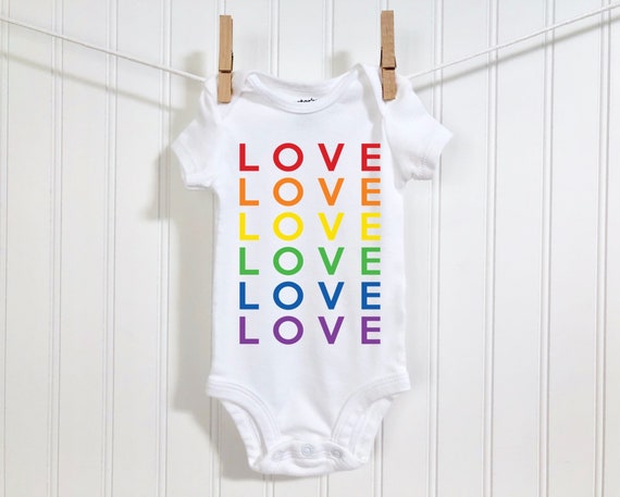 Gay Pride Love Baby Bodysuit Love Is Love Infant Romper | Etsy