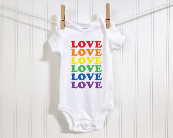 Gay Pride Love Baby Bodysuit Love is Love Infant Romper - Etsy