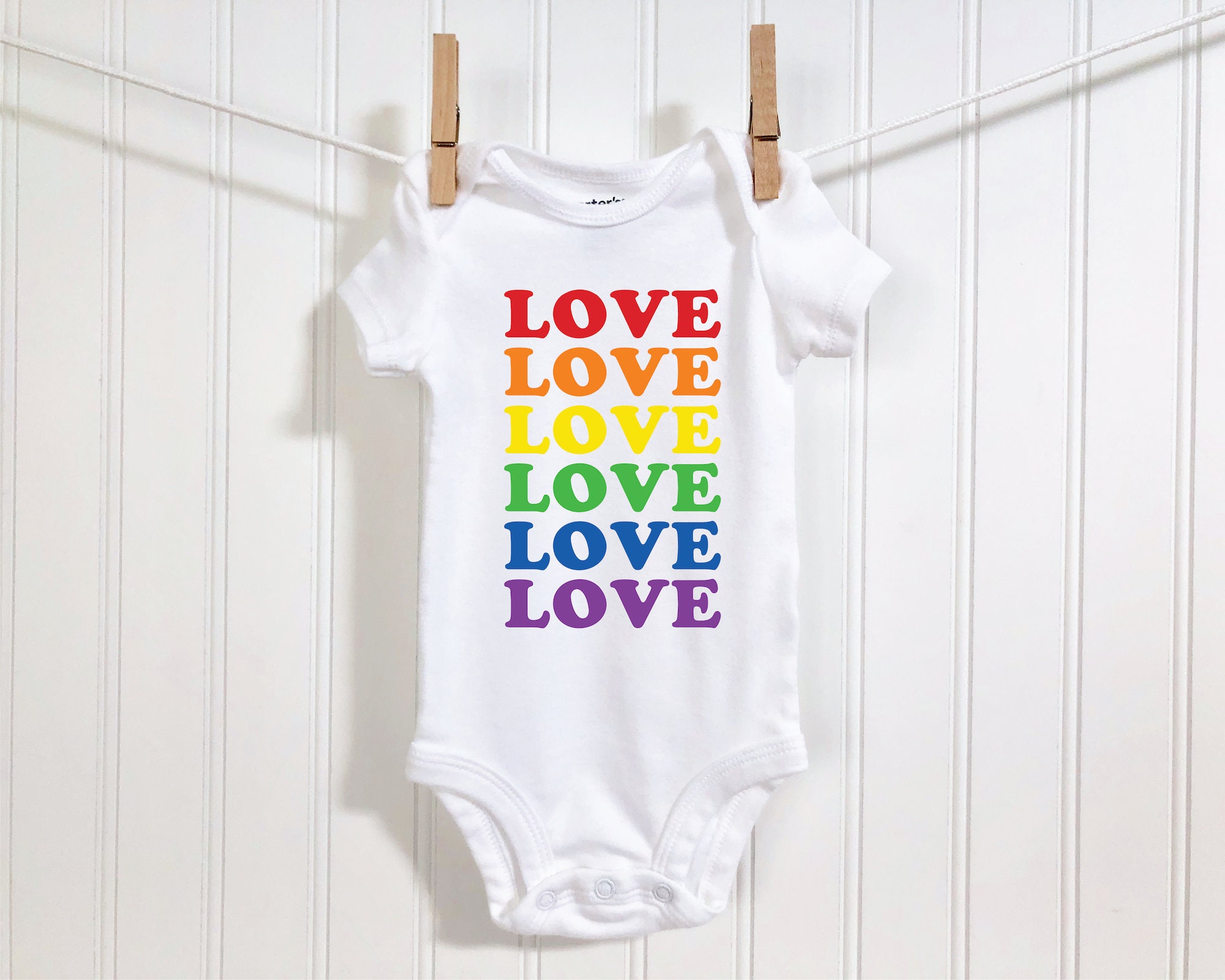 Gay Pride Love Baby Bodysuit Love is Love Infant Romper - Etsy