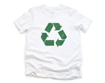 Recycle Kinder T-Shirt, Reduzieren Sie Wiederverwendung Recycle Jugend Shirt, Go Green Grafik T-Shirt für Kinder, Eco Krieger Kinderkleidung, Liebe deine Mutter Erde