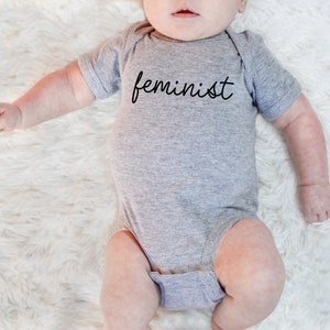 Feminist Baby Bodysuit, Future Feminist Infant Outfit, Girl Power Baby Clothing, Women&#39;s March Baby Clothes, My Body My Choice Protest Merch